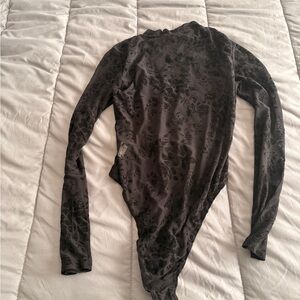 Elegant Black Floral Women's Top